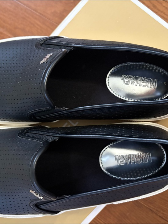 Michael Kors Shoes - Michael Kors Black Perforated Slip-On Sneakers